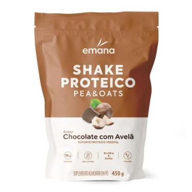 Imagem de Shake Proteico Pea & Oats Emana Sabor Chocolate com Avelã 450g, Chocol