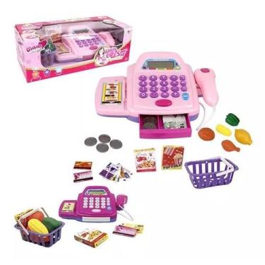 Imagem de Caixa Registradora Infantil Com/luz E Som  Mercado - DM TOYS