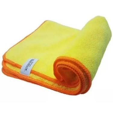 Imagem de Kit com 5 flanela 40x60cm amarela microfibra autoamerica premium - mar