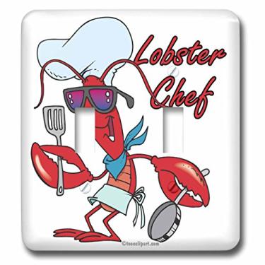 Imagem de 3dRose lsp_103928_2" Interruptor duplo de alavanca lagosta fofo, multicolorido