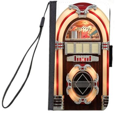 Imagem de Rikki Knight Jukebox antigo anos 1940-1950 capa flip para iPhone 6 Plus/6s Plus - embalagem não varejista - preta