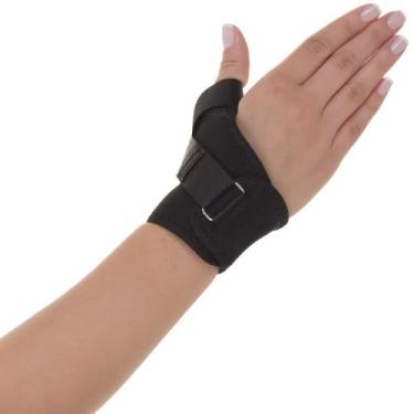 Imagem de Ortese Curta Para Punho Em Neoprene Com Tala Para Polegar Preto - Arti