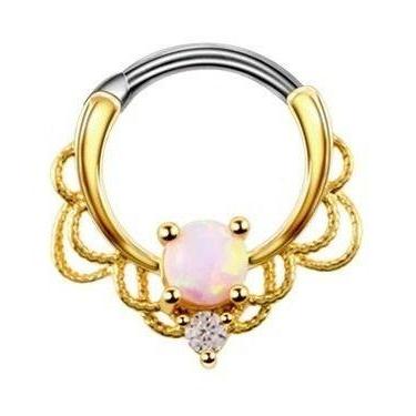 Imagem de Piercing Para Nariz Septo Indiano Prata Pedra Zirconia - De Castro joi