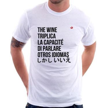Imagem de Camiseta The wine triplica la capacité di parlare otros idiomas - Foca