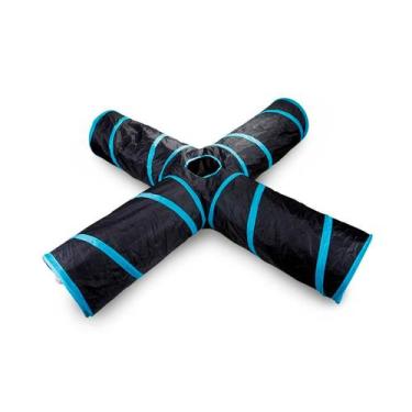 Imagem de Túnel Diversão Pet Cachorro Cão e Gatos Colorido 140 cm x 25 cm - Genu