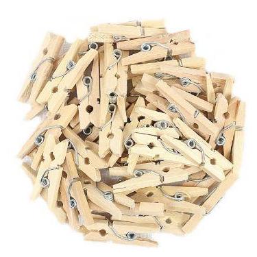 Imagem de Mini Prendedor de Madeira Natural 3,5cm - 50 unidades - Rizzo - MEGAGI