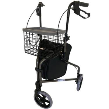 Imagem de Andador de 3 Rodas Cinza Escuro MBRLA891L para Idoso Mobil