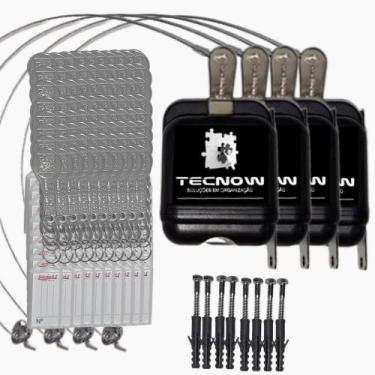 Imagem de Kit 04 Travas Tecnow para Carrinho de compras em Condominio +  80 Chav