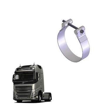 Imagem de Cinta Inox Tubo Intermediário Caminhão Volvo Fh 9134 Origin - BRSUL