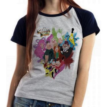 Imagem de Baby look blusa feminina ou Camiseta unissex Gravity Falls personagens