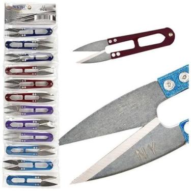 Imagem de Tesoura para Costura Arremate em Metal - Blister com 12 Unidades Cores