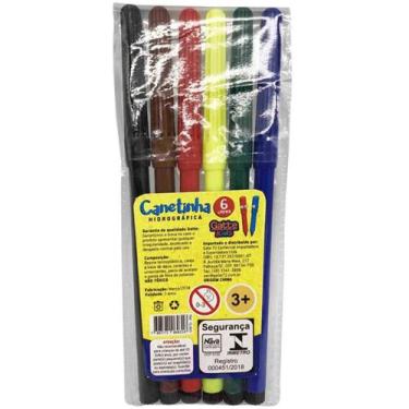 Imagem de Caneta Hidrográfica Hidrocor KIDS 6 Cores PCT.C/12 - Make M