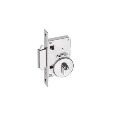 Imagem de Fechadura porta de correr asa de avião imab 2469 cromada redonda cilin