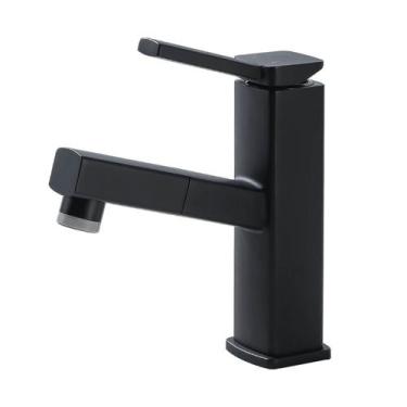 Imagem de Torneira Bancada Monocomando Bica Baixa Móvel - Preto - KOKAY