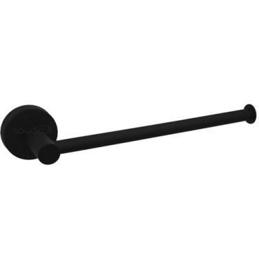 Imagem de Porta Toalha Preto Banheiro De Rosto Inox 304 Toalheiro Reto Suporte d
