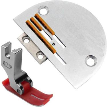 Imagem de Chapa Agulha 3 Carreira Dente Calcador Emborrachado Reta - NoBrand