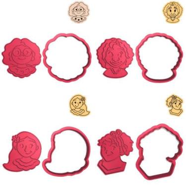 Imagem de Kit 4 Cortadores Encanto Mirabel Bruno Isabela Luisa - DOCE IMPRESSO, 