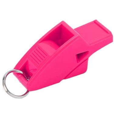 Imagem de Apito Dolphin, apito plástico, apito esportivo portátil para treinadores com cordão, apito Dolphin para árbitros, apito para jogos de futebol para árbitros, competições (Rosa