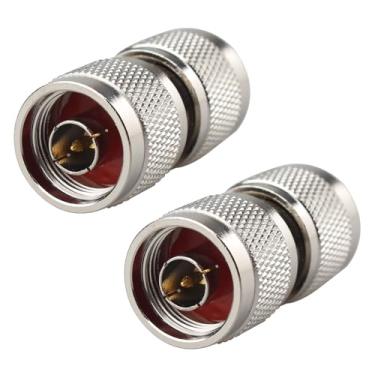 Imagem de Futheda 2 peças N macho para N macho conector macho duplo barril RF adaptador de cabo coaxial compatível com Walkie Alkie WiFi CB rádio amador extensão de sinal de telefone amplificador de sinal de