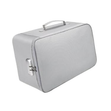 Imagem de oshhni Bolsa de documentos à prova de fogo, armazenamento de arquivo à prova de fogo, bolsa multifuncional, pasta de arquivo expansível para escritório, 4 Camadas com