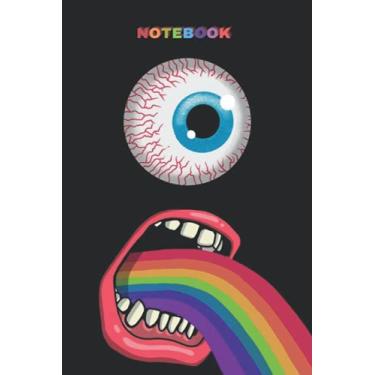 Imagem de rainbow Composition Notebook College Ruled: Composition Notebook for Note Taking for Highschool Students, Teen Girls & Kids with Cute Color Cover: 110 Pages, 6 x 9 , Premium Abstract Cover