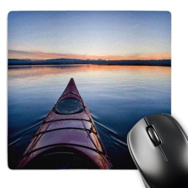 Imagem de 3dRose Mouse pad LLC 20 x 20 x 0,63 cm, Washington Kayak at Sunrise into Skagit Bay Gary Luhm (mp_95680_1)