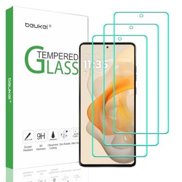 Imagem de beukei (Pacote com 3) Projetado para Motorola Moto G Stylus 5G (2024) Protetor de tela de vidro temperado, sensível ao toque, compatível com capa, dureza 9H
