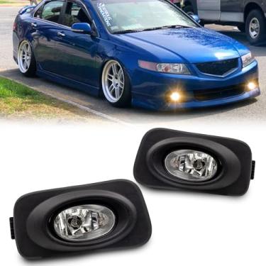 Imagem de WEZEMLIGHT Conjunto de faróis de neblina compatível com Honda Acura TSX 2004-2005 incluído kit de interruptor e fiação Número da peça OEM: 08V31S5D1M102, AC2592106, 08V31S5D1M101, AC259310 (lente