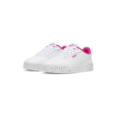 Imagem de PUMA Tênis infantil unissex Carina 2.0, Puma branco-puma branco-puma rosa, 12 Little Kid