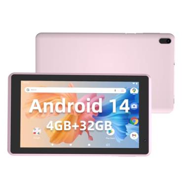 Imagem de CUPEISI Tablet Android 14 2025, 7 polegadas, 4 GB de RAM + 32 GB de ROM/Tablet PC expansível de 1 TB, processador quad-core de 1,6 GHz, tela sensível ao toque 1024 * 600 IPS, câmera dupla de 5 MP