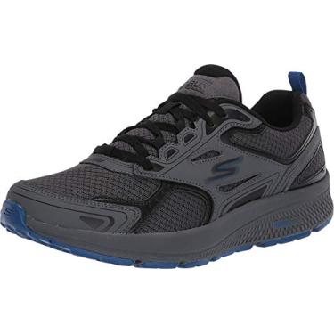 Imagem de Skechers Tênis masculino Go Run Consistent-Performance para corrida e caminhada, Carvão/Azul, 7.5