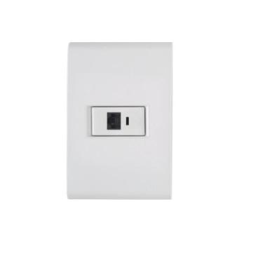 Imagem de Conjunto 1 Tomada Rede RJ45 4x2 Tramontina Liz