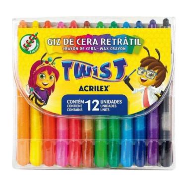 Imagem de Giz De Cera Retrátil Twist Acrilex - 12 Cores