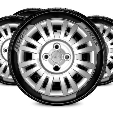 Imagem de Jogo Calota Aro 13 4x100 Design Uno Fire Compatível Fiat