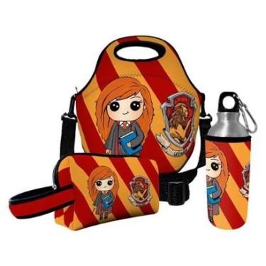 Imagem de Kit Escolar Infantil Lancheira Térmica + Necessaire Plus + Squeeze de Alumínio – ISOPRENE – Me-Unissex