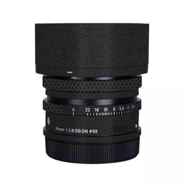Imagem de Adesivo de lente de câmera antiarranhões para Sigma 45 mm F2.8 DG DN Apto para Sony Mount Camera Coat Wrap Película protetora de corpo Capa protetora 1:2.8 45 2.8 (preto fosco)