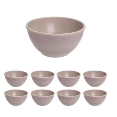 Imagem de 8UN TIGELA 300ml BOWL CUMBUCA SOPA CALDO CINZA - Evo