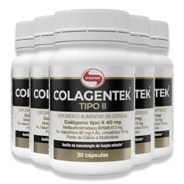 Imagem de Kit 5 Colagentek Vitafor Tipo II 30 Cápsulas