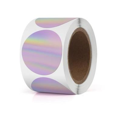 Imagem de Etiquetas Térmicas YIKIADA Holográficas - Roxo, 38mm, 200 Unidades