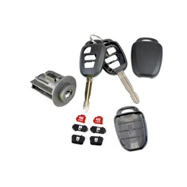 Imagem de PT Auto Warehouse ILC-633L - Cilindro de bloqueio de ignição, com chaves - carcaças remotas de 3 botões (substitui 69057-42340, 6905742340)