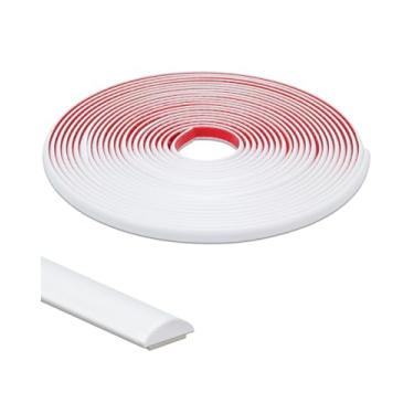 Imagem de Acabamento de 26,2 m, acabamento de moldagem impermeável branco para bordas de paredes, bordas, molduras de janela, azulejos de backsplash, acabamento flexível e autoadesivo