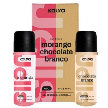 Imagem de Gel Intimo Lubrificante Beijável Hot Duo Morango e Chocolate - Kalya