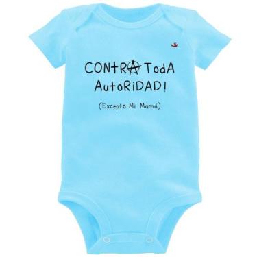 Imagem de Body Bebê Contra toda autoridad... excepto mi mamá - Foca na Moda, Azu