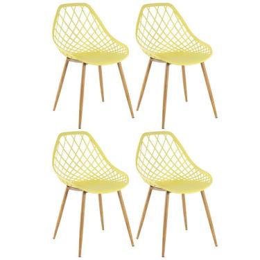 Imagem de Kit 4 Cadeiras Clarice Cleo Amarelo
