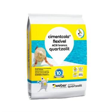 Imagem de Argamassa Porcelanato Cimentcola Ac3 Quartzolit 20kg Branco