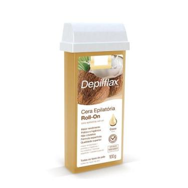 Imagem de Cera Refil Depilação Roll On Quente Depilflax Coco 100g