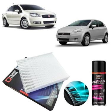 Imagem de Filtro Cabine Ar Condicionado + Higienizador Linea Punto 08/ - Filtros