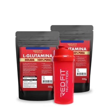 Imagem de Suplemento em pó Red Fit Kit L-Glutamina 600g - Red Fit Nutrition-Unissex