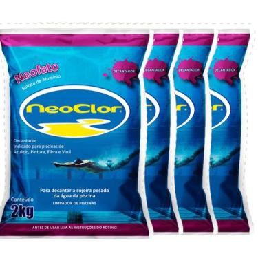 Imagem de Kit 4 Sulfato De Alumínio Controle De Ph E Limpador Piscinas - Geral