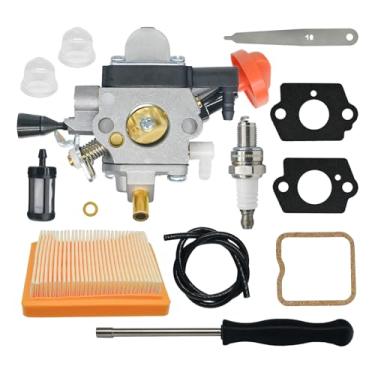 Imagem de Eamonhigh Kit De Substituição De Carburador Fs131R Para Stihl Km131R Fs131 Ht131R Ht133 Ht131 Km131 Roçadeira Aparador De Grama Motosserra Cortador De Grama, Carburador Com Filtro De Ar Vela De Ign